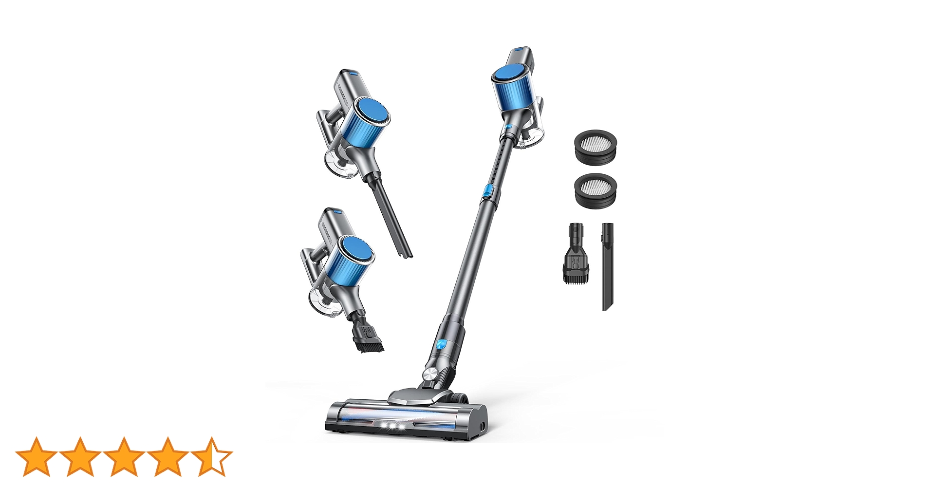 Amazon | Dolado 掃除機 コードレス 【50分連続稼働・50Kpa超強力吸引